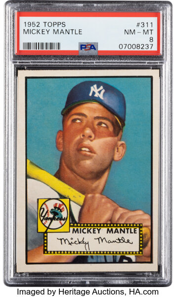1952 Topps Mickey Mantle #311