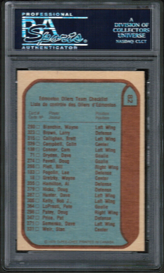 1979-80 O-Pee-Chee Oilers Emblem Checklist #82 back