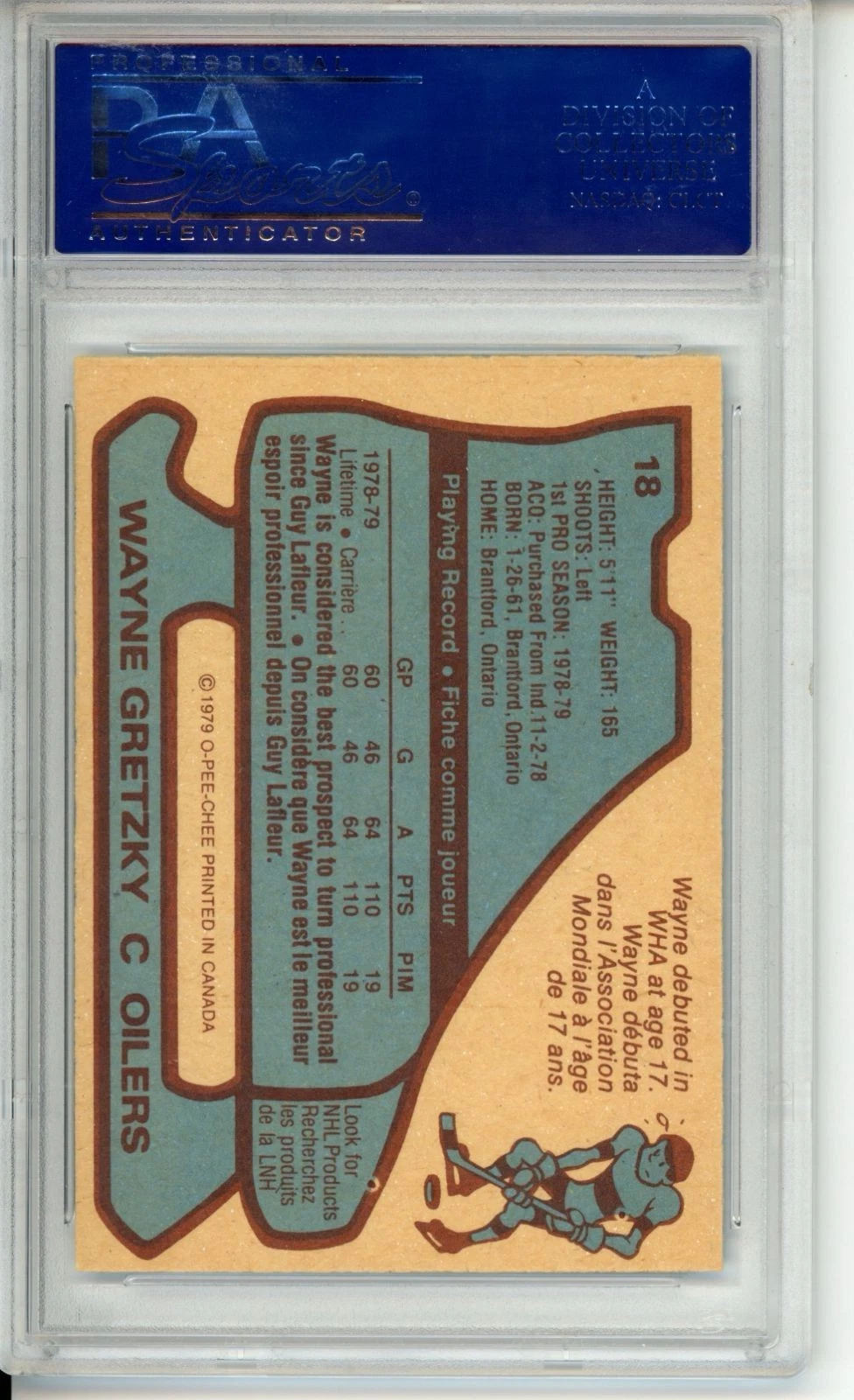 1979-80 O-Pee-Chee Wayne Gretzky #18 back