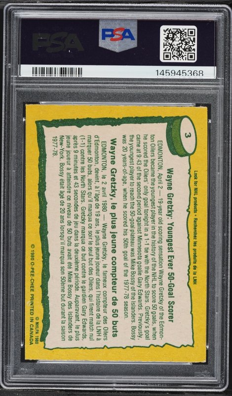 1980-81 O-Pee-Chee Wayne Gretzky Record Breaker #3 back