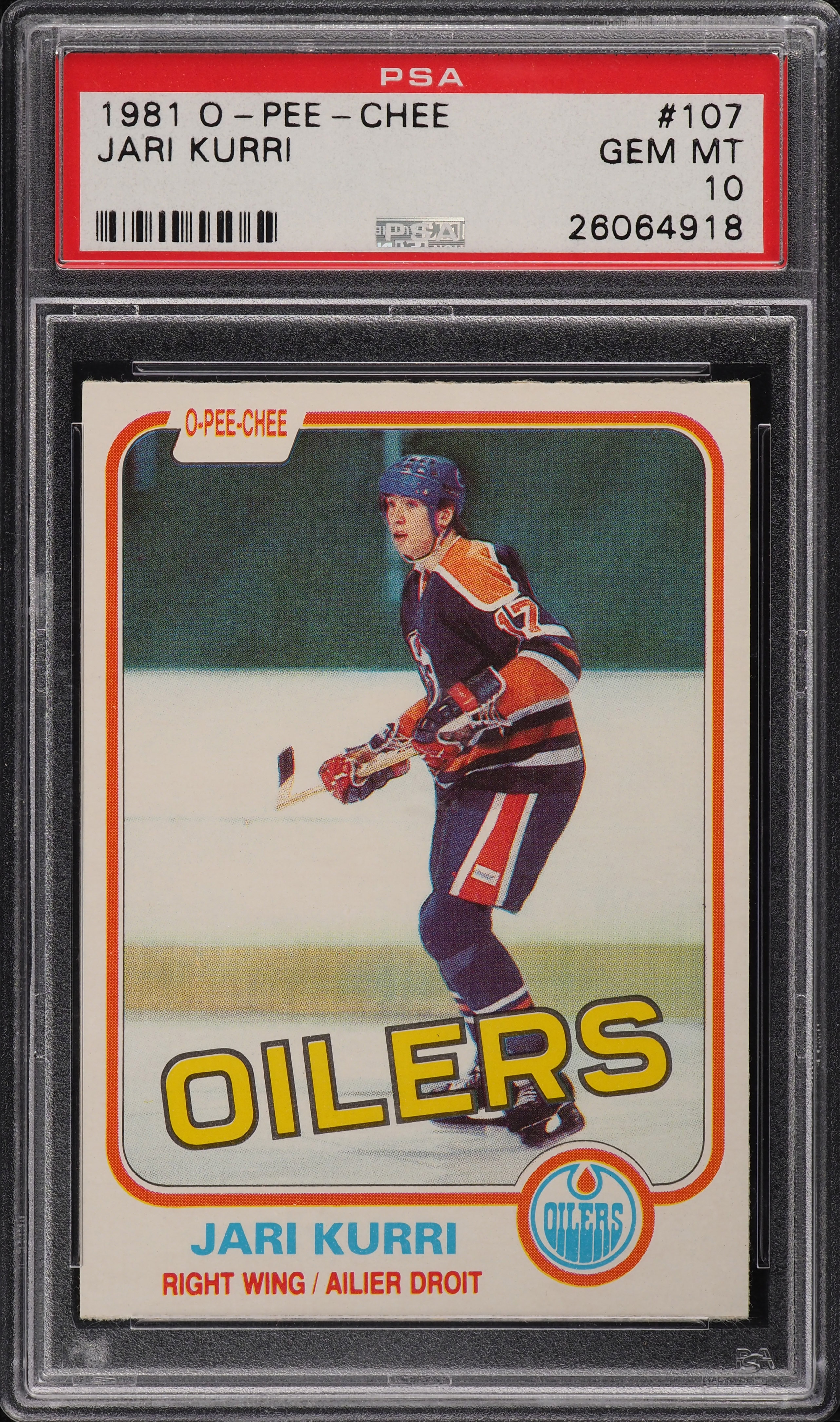 1981-82 O-Pee-Chee Jari Kurri #107