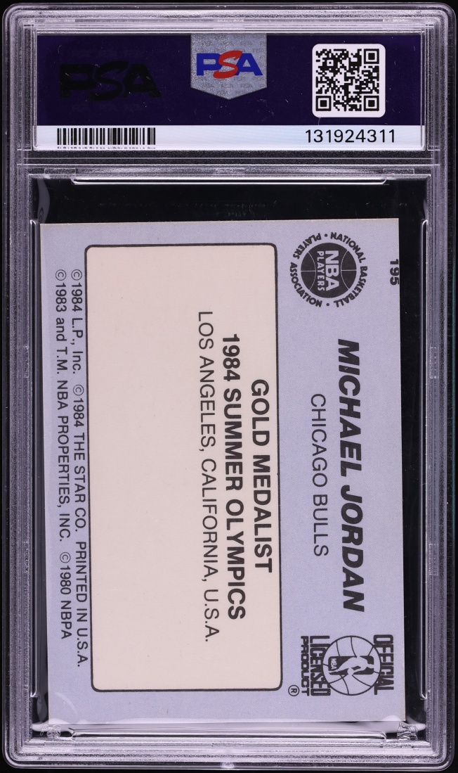 1984-85 Star Michael Jordan #195 back
