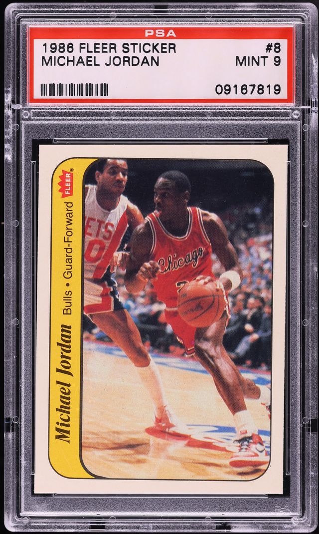 1986-87 Fleer Sticker Michael Jordan #8